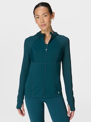 Verde - Sweaty Betty Pro Run Half Zip Sweatshirt - Imagen 1 de 10