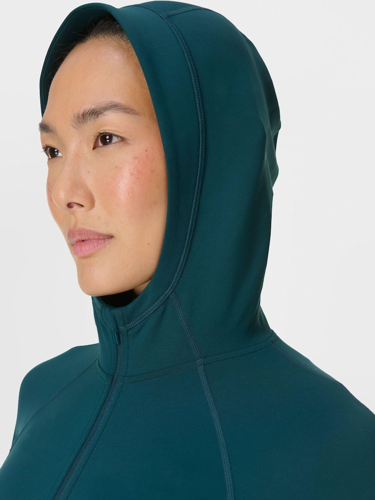 Verde - Sweaty Betty Pro Run Half Zip Sweatshirt - Imagen 2 de 10