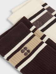 Sweaty Betty Brown Lifestyle Ribbed Crew Socks 2 Pack - Image 3 of 3