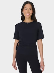 Sweaty Betty Black Soft Flow Studio Wear Your Way T-Shirt - Image 1 of 8
