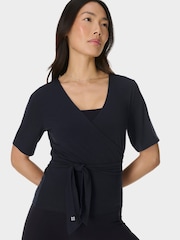 Sweaty Betty Black Soft Flow Studio Wear Your Way T-Shirt - Image 3 of 8