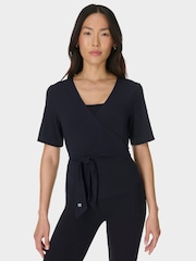 Sweaty Betty Black Soft Flow Studio Wear Your Way T-Shirt - Image 6 of 8