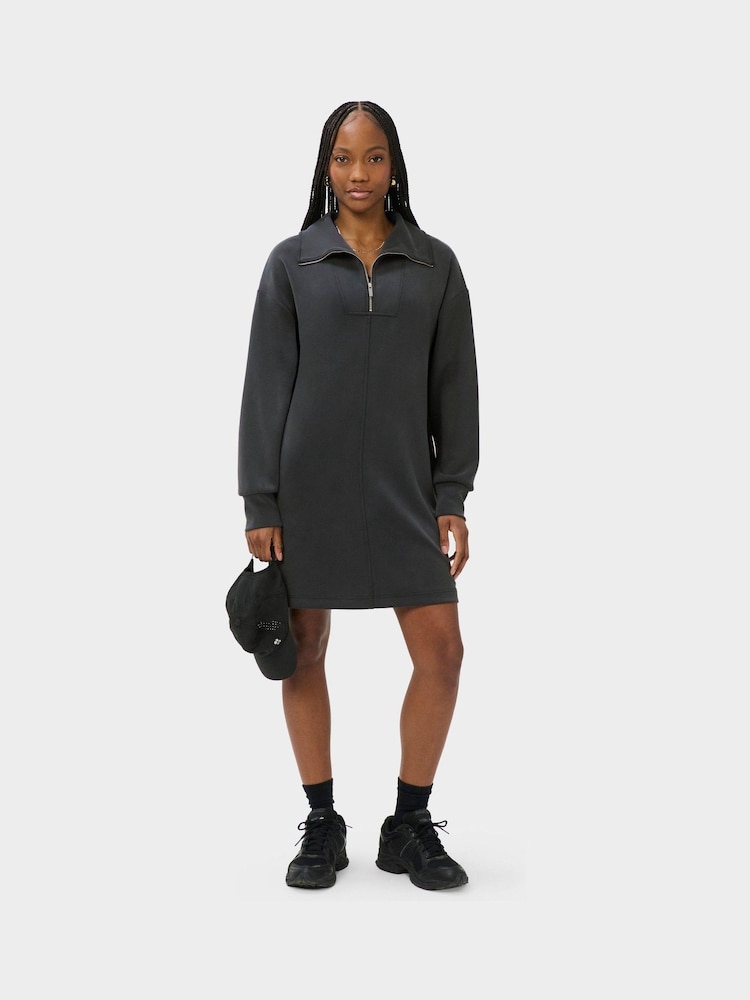 Sweaty Betty Grey Sand Wash Half Zip Dress - Image 1 of 6