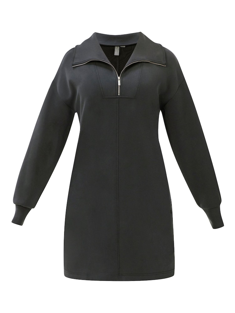 Sweaty Betty Grey Sand Wash Half Zip Dress - Image 6 of 6