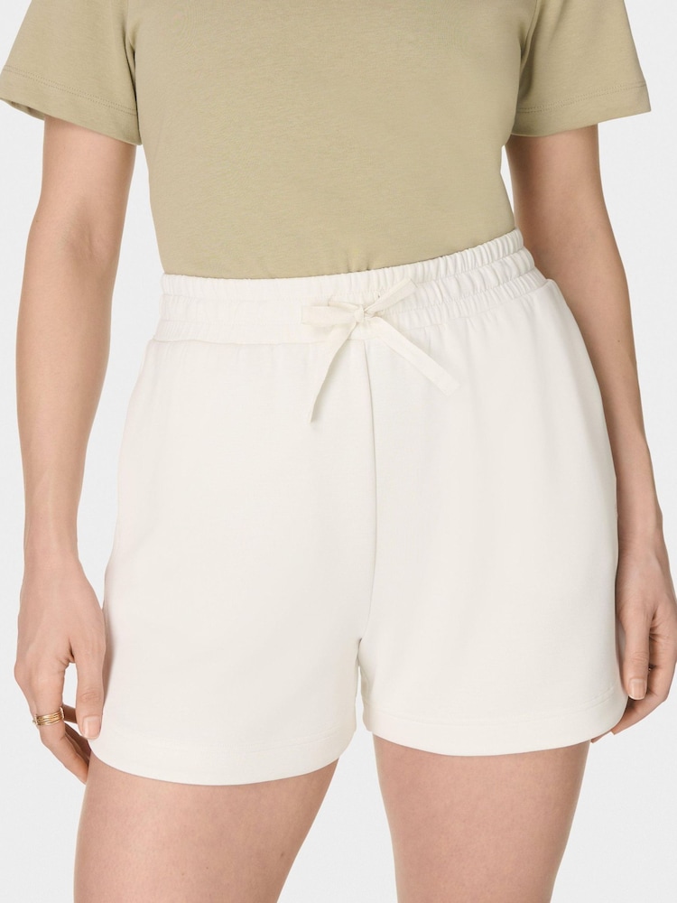Sweaty Betty Beige Wash Cloud Weight High-Waisted Shorts - Image 1 of 6