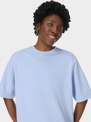 Sweaty Betty Blue Elevated Cotton Longline T-Shirt - Image 4 of 6