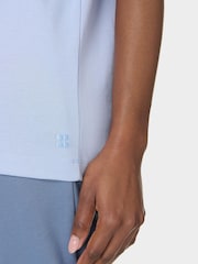 Sweaty Betty Blue Elevated Cotton Longline T-Shirt - Image 5 of 6