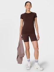 Sweaty Betty Brown Power 6" Biker Shorts - Image 2 of 8