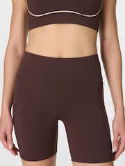 Sweaty Betty Brown Power 6" Biker Shorts - Image 3 of 8