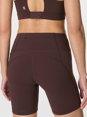 Sweaty Betty Brown Power 6" Biker Shorts - Image 6 of 8