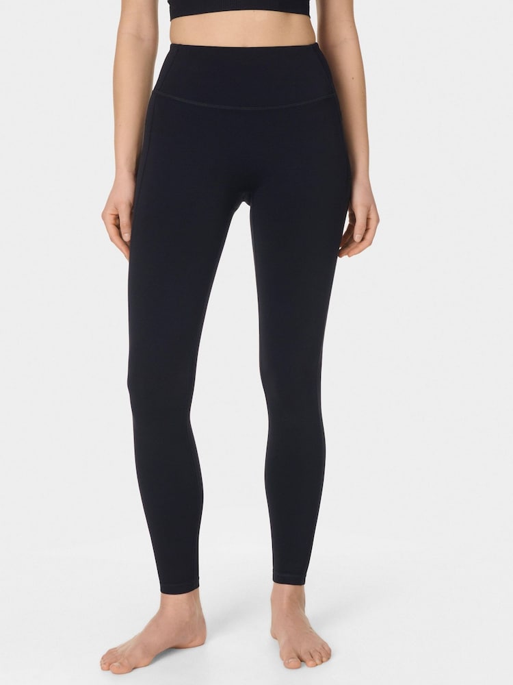 Sweaty Betty Black Ultimate Studio Ribbed Leggings - Image 1 of 4 Sweaty Betty Black Ultimate Studio Ribbed Leggings - Image 1 of 4