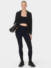 Sweaty Betty Black Ultimate Studio Ribbed Leggings - Image 3 of 4