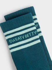 Sweaty Betty Green Varsity Slogan Socks - Image 3 of 3