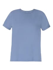 Sweaty Betty Blue Breathe Easy Textured Pleat Back T-Shirt - Image 7 of 7