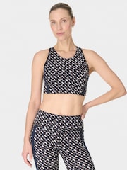 Sweaty Betty Black Power Side Stripe Sports Bra - Image 1 of 7