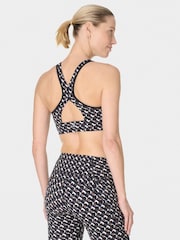 Sweaty Betty Black Power Side Stripe Sports Bra - Image 2 of 7