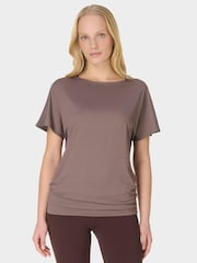 Sweaty Betty Brown Unwind Cooling Yoga T-Shirt - Image 2 of 7