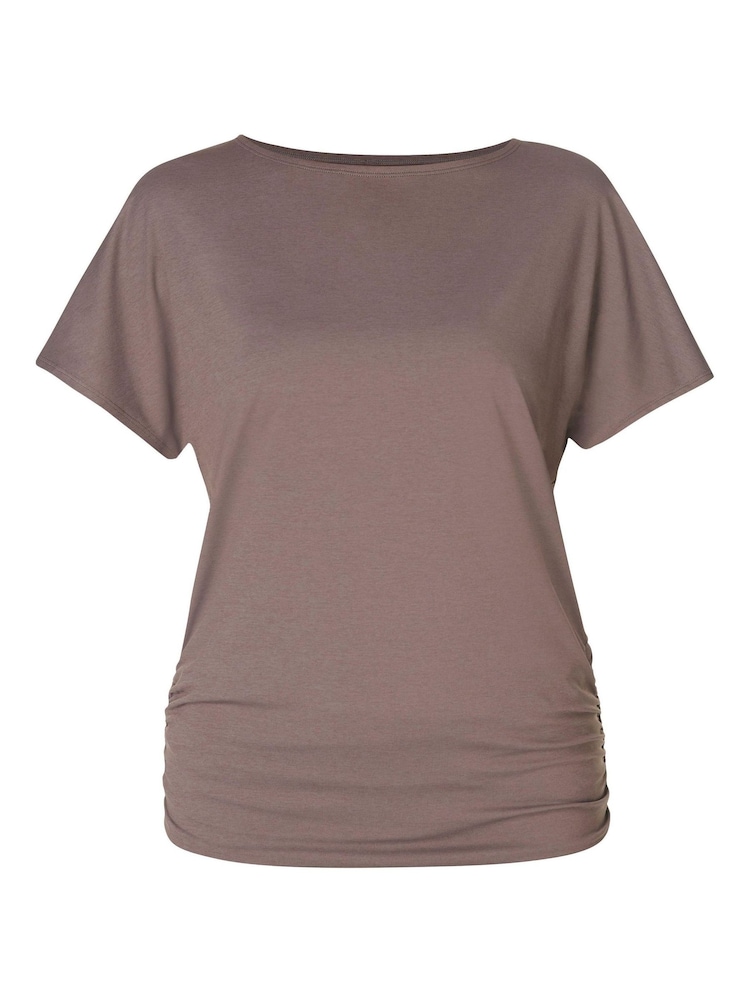 Sweaty Betty Brown Unwind Cooling Yoga T-Shirt - Image 7 of 7