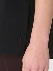 سیاہ - Sweaty Betty Elevated Cotton Longline T-Shirt - تصویر 4 از 6