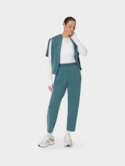 Sweaty Betty Green Sand Wash Rib Mix Tapered Joggers - Image 5 of 6