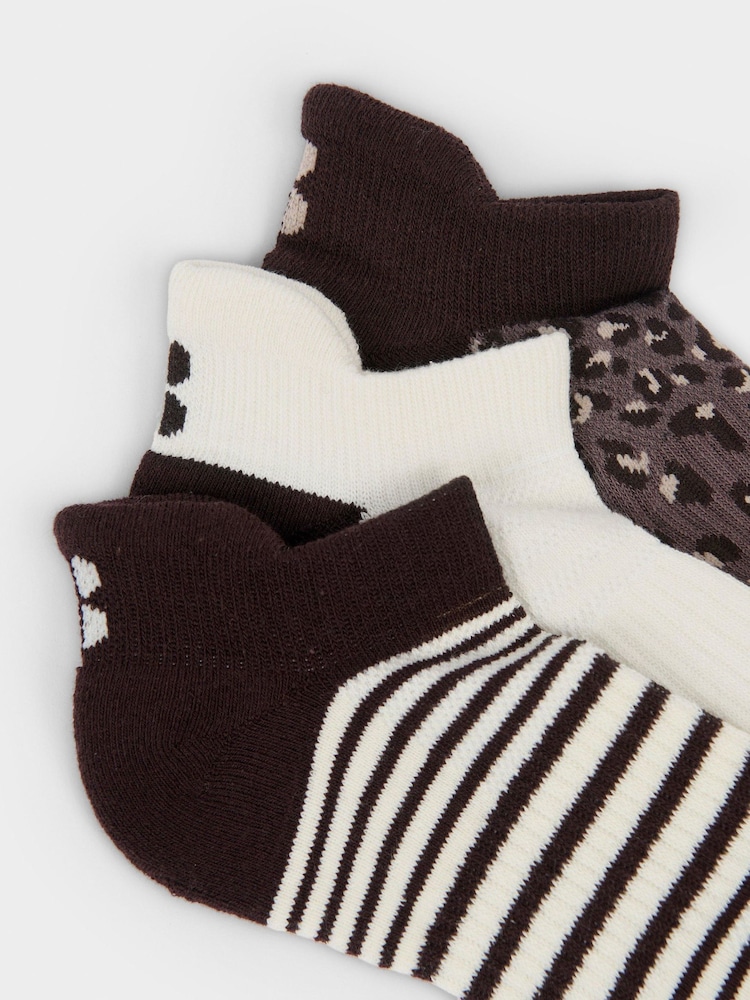 Sweaty Betty Brown Workout Trainers Socks 3 Pack - Image 3 of 3 Sweaty Betty Brown Workout Trainers Socks 3 Pack - Image 3 of 3