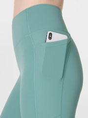 Sweaty Betty Green Ultimate Studio Ribbed Leggings - Image 4 of 7