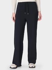 Sweaty Betty Black Explorer Side Stripe Wide Leg Trousers - Image 1 of 7