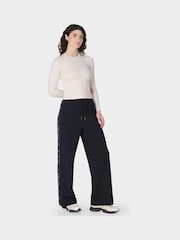 Sweaty Betty Black Explorer Side Stripe Wide Leg Trousers - Image 3 of 7