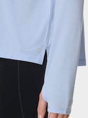 Sweaty Betty Blue Soft Flow Studio Long Sleeve Top - Image 5 of 7