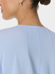 Sweaty Betty Blue Soft Flow Studio Long Sleeve Top - Image 6 of 7