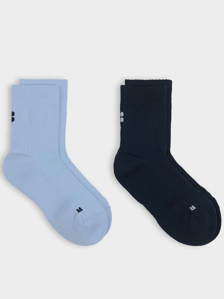Sweaty Betty Blue Crew Running Socks 2 Pack - Image 1 of 3 Sweaty Betty Blue Crew Running Socks 2 Pack - Image 1 of 3