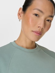 Sweaty Betty Green Sand Wash Rib Mix Sweatshirt - Image 3 of 7