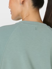 Sweaty Betty Green Sand Wash Rib Mix Sweatshirt - Image 5 of 7