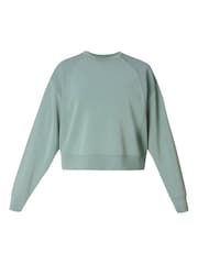 Sweaty Betty Green Sand Wash Rib Mix Sweatshirt - Image 7 of 7