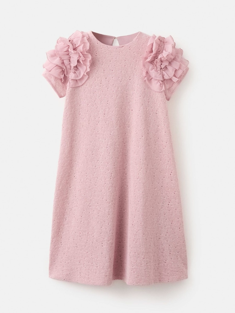 Mango Pink Sleeve Detail Dress - Image 2 of 4