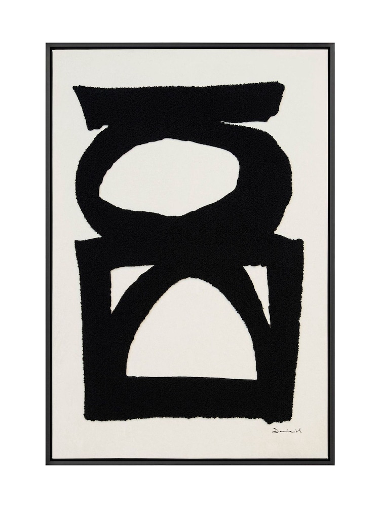 The Art Group Cream Abstract 2 Framed Canvas - Image 1 of 4