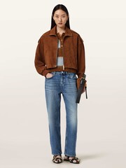 AllSaints Blue Clem Polo T-Shirt - Image 6 of 7