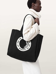 AllSaints Black Izzy Horseshoe Tote - Image 6 of 6