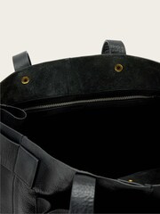 AllSaints Black Ursa Grain E/W Tote Bag - Image 2 of 7