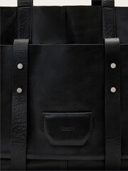 AllSaints Black Ursa Grain E/W Tote Bag - Image 4 of 7