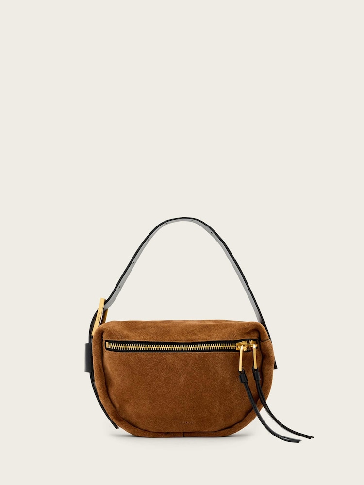 AllSaints Brown Noemie Mini S Shoulder Bag - Image 1 of 6