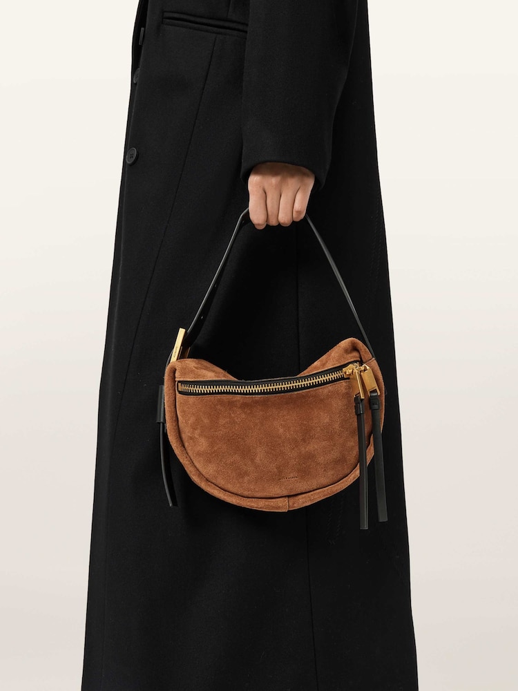 AllSaints Brown Noemie Mini S Shoulder Bag - Image 2 of 6