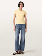 AllSaints Yellow Stevie T-Shirt - Image 2 of 6