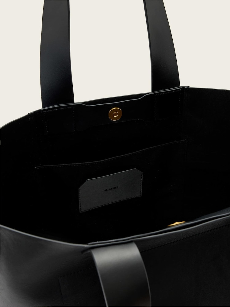 AllSaints Black Alba E/W Tote - Image 2 of 5