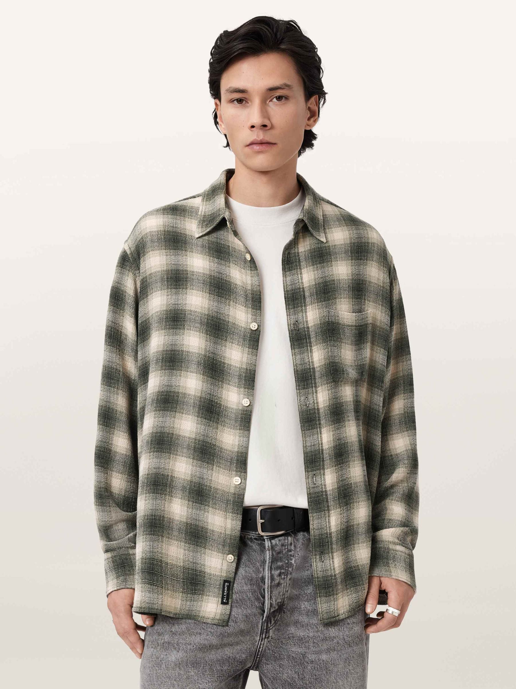 Buy AllSaints Green Lumley Long Sleeve Shirt from Next USA