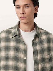 AllSaints Green Lumley Long Sleeve Shirt - Image 2 of 9