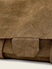 AllSaints Brown Ursa Suede Satchel Bag - Image 4 of 5