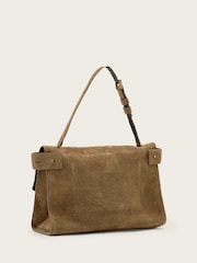 AllSaints Brown Ursa Suede Satchel Bag - Image 5 of 5