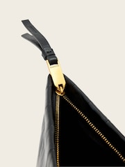 AllSaints Black Bettina Panel Clutch - Image 2 of 5