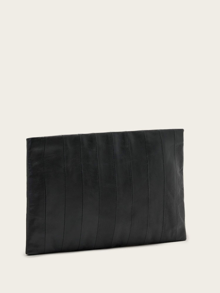 AllSaints Black Bettina Panel Clutch - Image 5 of 5